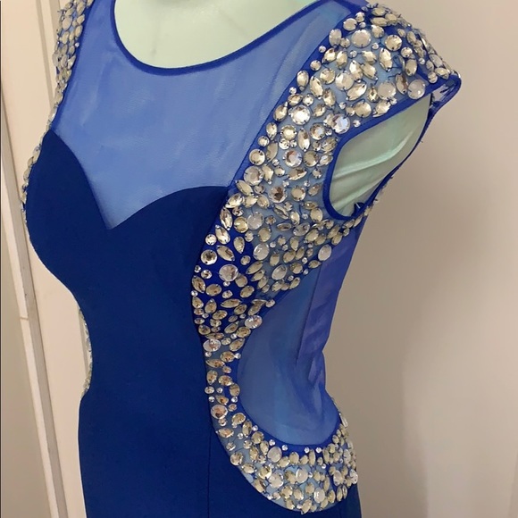 Fiesta Fashion Royal Blue evening gown - Picture 3 of 7